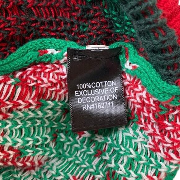 Blizzard Bay Mens Size Medium Ugly Christmas Sweater Dinosaur Embroidered Cotton - Picture 4 of 7